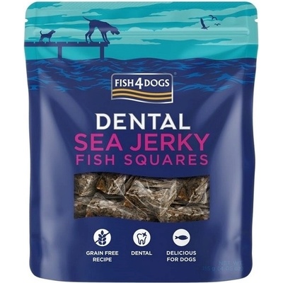 FISH4DOGS Dental Sea Jerky Fish Squares 115 g