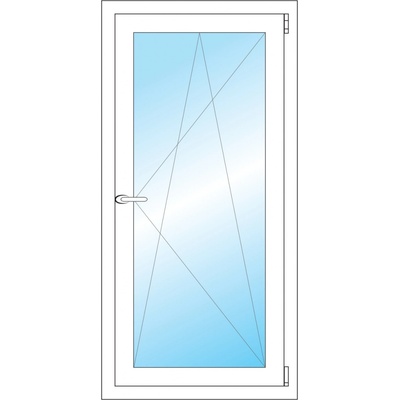 Okna Hned Plastové okno 590 x 1200 mm bílé otevíravé a sklopné pravé