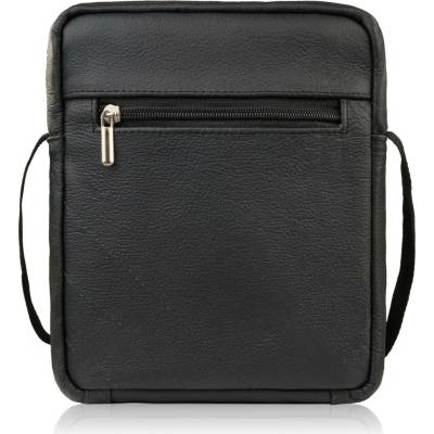 Abruzzo pánska kožená taška cez rameno classic black urban čierna ABR-48