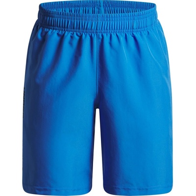 Under Armour B TECH WOVEN WORDMARK SHORTS modré 1383341-402