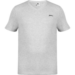 Slazenger Мъжка тениска Slazenger V Neck T Shirt Mens - Grey Marl