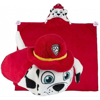 Carbotex Detská supersoft deka s 3D kapucou PAW PATROL Marshall