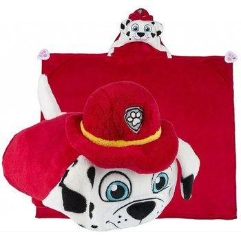 Carbotex Detská supersoft deka s 3D kapucou PAW PATROL Marshall