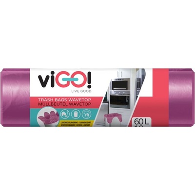 viGO! Торби за отпадъци с дръжки viGО! - Standard, с аромат, 60 l, 18 броя, асортимент (2218011)
