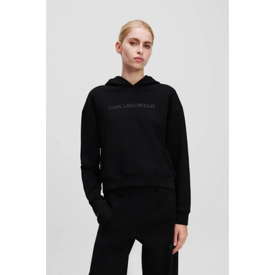 Karl Lagerfeld Commercial Logo Hoodie Black