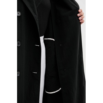 Tommy Hilfiger Шлифер Tommy Hilfiger в черно преходен модел с уголемена кройка WW0WW45632 (WW0WW45632)