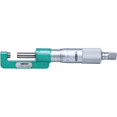 INSIZE typ 3292 Třmenový mikrometr na měření ložiskových pouzder 0-25mm