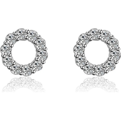 DELIS Сребърни обеци, jw897, дизайн с обръч, с родиево покритие (jw897)