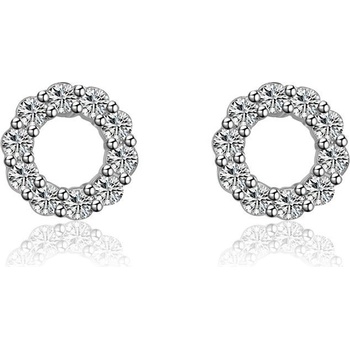 DELIS Сребърни обеци, jw897, дизайн с обръч, с родиево покритие (jw897)