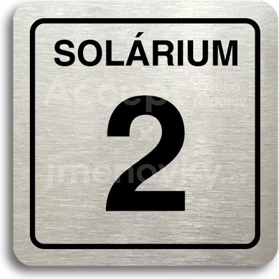 ACCEPT Piktogram solárium 2 - stříbrná tabulka - černý tisk