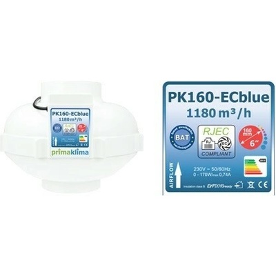 Prima Klima 1180 m3/h 160 mm EC motor (PK160-ECblue)