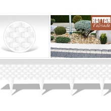 Gardenplast Rattan palisade zahradní obrubník (cena za bal.) 240 cm bílá