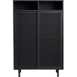 Unique Furniture Черно метално шкафче с плъзгащи се врати 90x140x40 cm Veep - Unique Furniture (50230001)