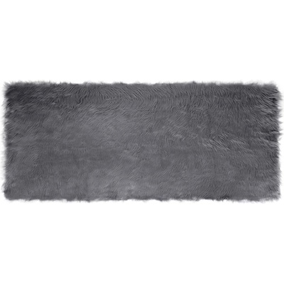 Pure Line Home Килим tafalla с дълъг косъм, имитация на вълна, с анти-слип основа, Антрацит