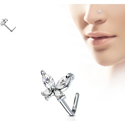 Steel Edge piercing do nosu SENOL611 bílá