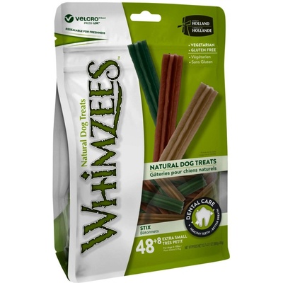 Wellness Přírodní Dentální Pamlsek Whimzees Natural Dog Treats Tyčinky XS 48+8 x 420 g