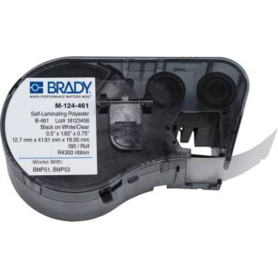 Brady M-124-461 / 143285, Етикети за етикетираща машина, 12.70 mm x 41.91 mm (M-124-461)