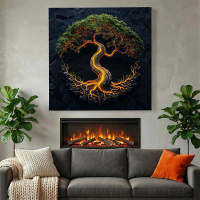 Obraz na plátně - Strom života Nekonečná energie FeelHappy.cz Vyberte rozměr obrazu (šířka x výška): 40 x 40 cm