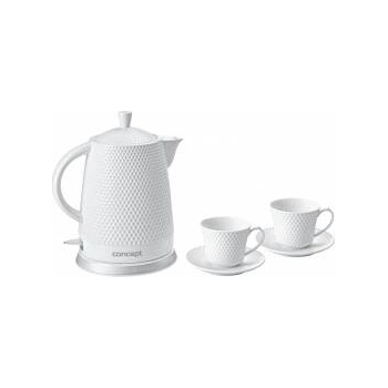 Concept RK0040 Ceramic water kettle 1, 5 l with two cups and saucers