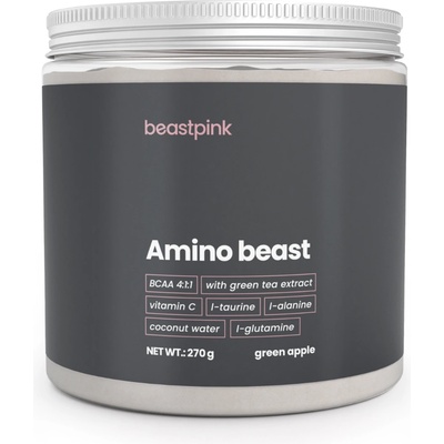 GymBeam BeastPink Amino Beast 270 g зелена ябълка