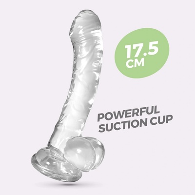 Crushious Hudini Jelly Dildo s přísavkou průhledný Průsvitný