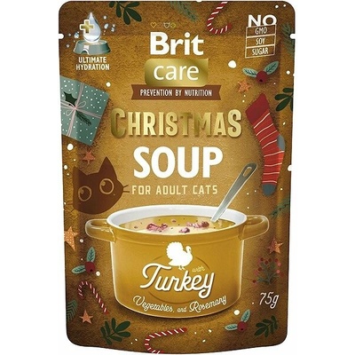 Brit Care Cat Vianočna morka polévka 3 x 75 g
