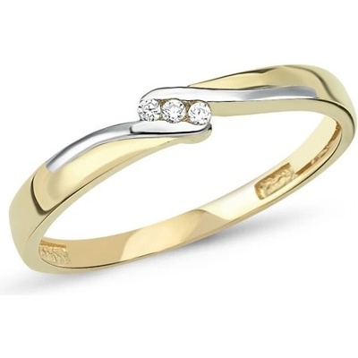 Lillian Vassago prsten se zirkony kombinované zlato LLV46 GR012