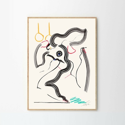 Moikka Plagát Blue Lady by Stine Belden Røed 100x140cm