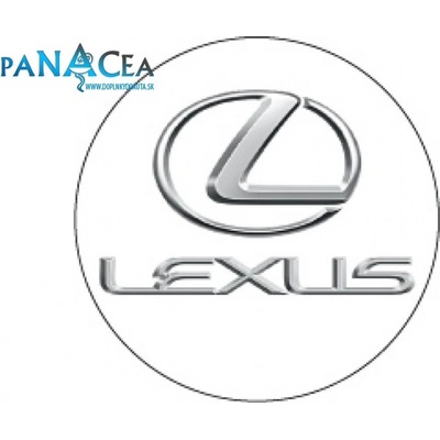 Samolepka na stredy kolies živicová 4ks - LEXUS - biely (C13)