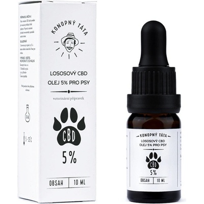 Konopný Táta CBD lososový olej pro psy 10% 10 ml
