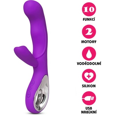 VšeNaSex.cz Silikonový USB G Spot Anna Dual Vibe fialový