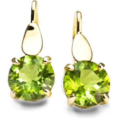 Stuchlík zlaté náušnice s olivíny 023836