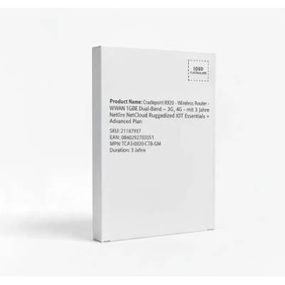 Cradlepoint R920 Wireless Router WWAN 1GbE Dual Band 3G 4G mit 3 Jahre NetCloud Ruggedized IoT Essentials Advanced Plan (TCA3-0920-C7B-GM)