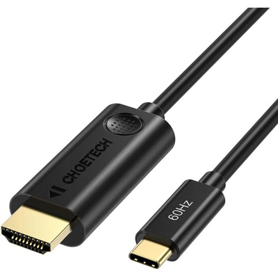 Choetech 4K 60Hz USB-C to HDMI Cable - кабел с поддръжка на 4K за свързване от USB-C към HDMI (180 см) (черен)