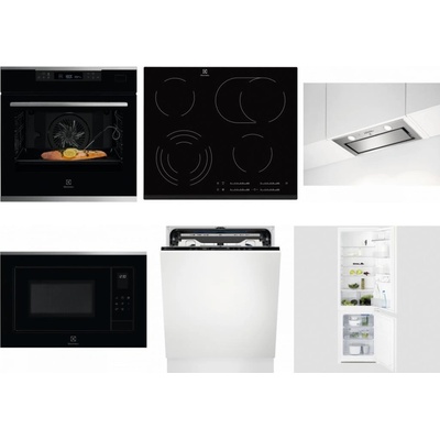 Set Electrolux KOBCS31X + EHF6547FXK + LFG716X + LMS4253TMX + EEM69410L + LNT3LF18S