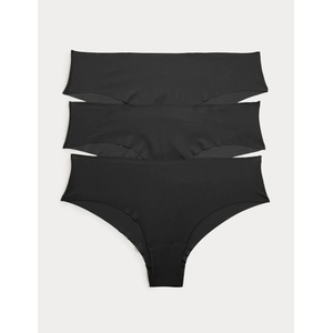 Marks & Spencer Комплект 3 бр. танга с ниска талия Body Invisibles без VPL Marks & Spencer черна Marks & Spencer | Cheren | ЖЕНИ | 12