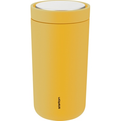 Stelton Термочаша To-Go Click с двойни стени от стомана 200 мл жълта (675-43)