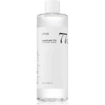 Image 1 of Anua Heartleaf 77% Soothing Toner почистващ и успокояващ тоник възстановяващ кожната бариера 500ml