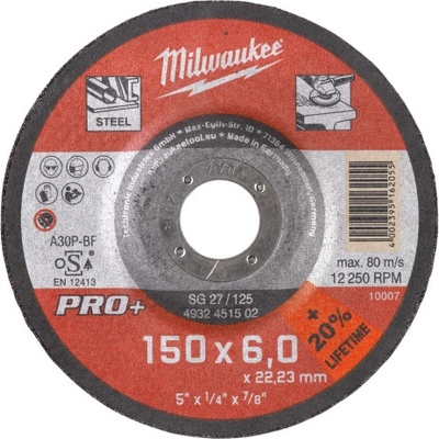 MILWAUKEE Kotouč brusný GrW SG27/150x6 PRO+ 4932471387
