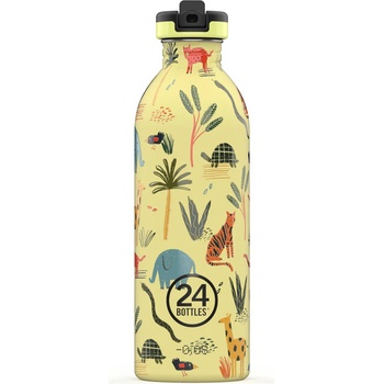 24Bottles dětská nerezová lahev Kids Bottle Jungle Friends 500 ml