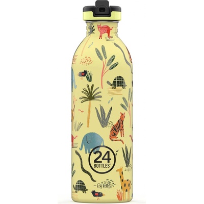 24Bottles dětská nerezová lahev Kids Bottle Jungle Friends 500 ml