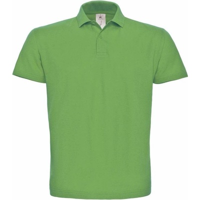 B&C ID.001 Piqué polo tričko zelené real