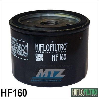 Filtr olejový HF160 (HifloFiltro) - Bimota 1000 BB2+1000 BB3 + Husqvarna 900 Nuda + BMW F650GS + F700GS + F750GS + F800GS + F800R + 1000 HP4 + S1000R + K1200R + R1200GS + R1200R + K1300GT + K1300R + H – Hledejceny.cz
