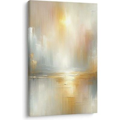 Obraz jemná zlatá abstrakce krajiny - 80x120