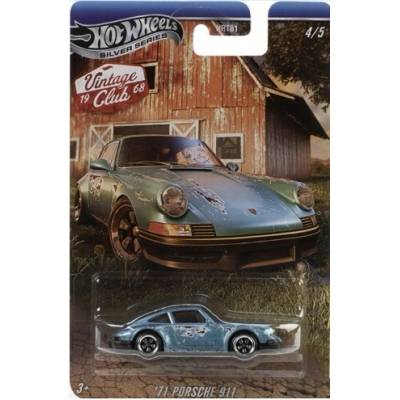 Mattel Hot Wheels Autíčko Silver Vintage Club 1968 '71 Porsche 911 modré