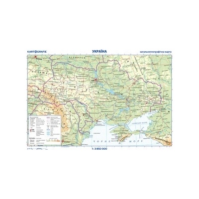Ukrajina příruční mapa