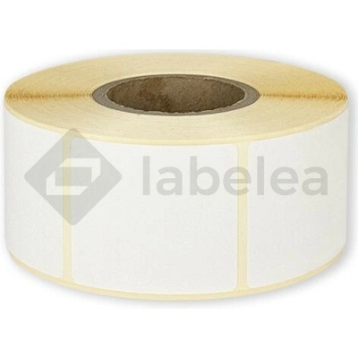 Labelea Samolepiace TERMO etikety 40x46 mm biele papierové, 1000 etikiet na rolke, Farba etikiet Biela, Vnútorný priemer dutinky 40 mm ETM040046W