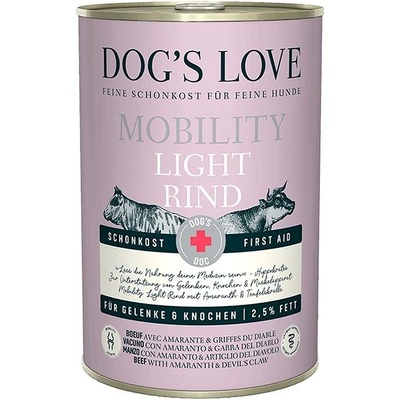 Dog's Love DOC Light Mobility hovězí 400 g