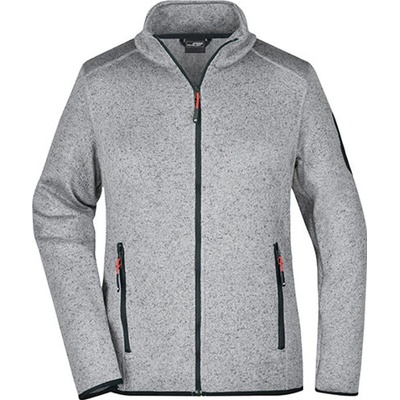 James&Nicholson dámska fleecová mikina JN761 Light Grey Melange