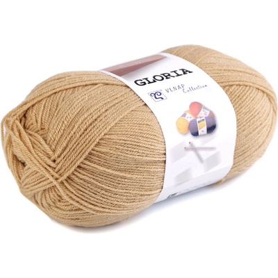 Pletací příze Gloria 50 g Varianta: 8 (57094) béžová tm., Balení: 1 ks 43209/84236/197577